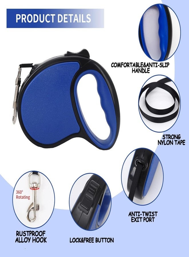 MENOVAS Dog Collar Nylon Belt Retractable Dog Leash Adjustable Soft Dog Harness Leash Collar Set for Walking Training Highly Reflective Leash for Dogs, Dog Rope for Medium & Large Dogs (5M-Multi) - Image 2